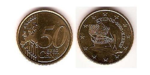 50 Eurocent 賽普勒斯 Tin/铝/銅/Zinc 