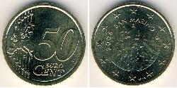 50 Eurocent San Marino Tin/铝/銅/Zinc 