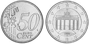 50 Eurocent 德国 黃銅 