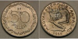 50 Filler Hungary Copper 