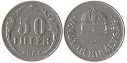 50 Filler Hongrie (1989 - ) Cuivre/Nickel 
