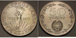 50 Forint Hongrie Argent 