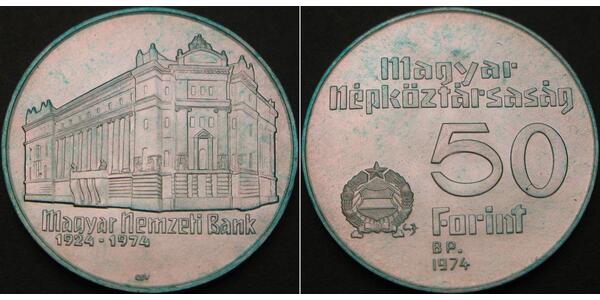 50 Forint Hongrie Argent 