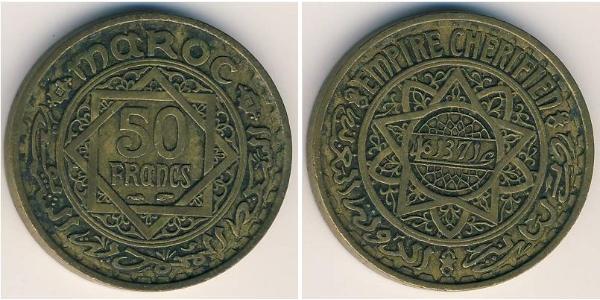 50 Franc Marocco Alluminio/Bronzo 