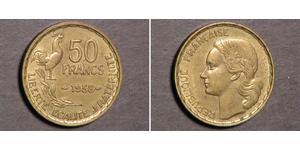 50 Franc Quarta Repubblica francese (1946-1958) Alluminio/Bronzo 