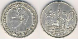 50 Franc Belgique Argent 