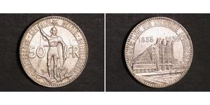 50 Franc Belgique Argent 