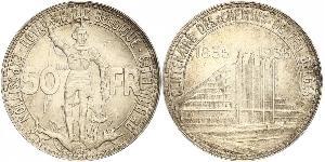 50 Franc Belgique Argent 
