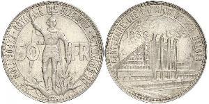 50 Franc Belgique Argent 