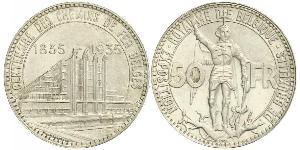 50 Franc Belgique Argent 