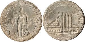 50 Franc Belgique Argent 