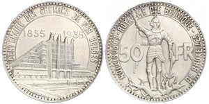 50 Franc Belgique Argent 
