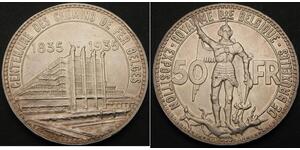 50 Franc Belgique Argent 