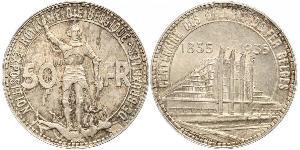 50 Franc Belgique Argent 