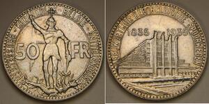 50 Franc Belgique Argent 
