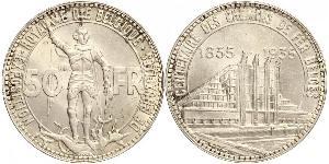 50 Franc Belgique Argent 