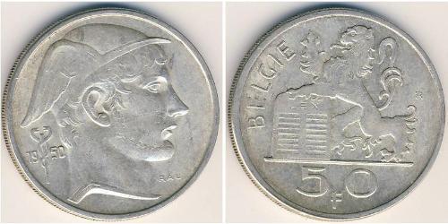 50 Franc Belgique Argent 