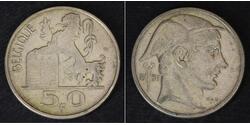 50 Franc Belgio Argento 