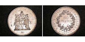 50 Franc Quinta Repubblica francese (1958 - ) Argento 