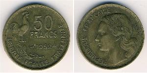 50 Franc French Fourth Republic (1946-1958) Bronze/Aluminium 