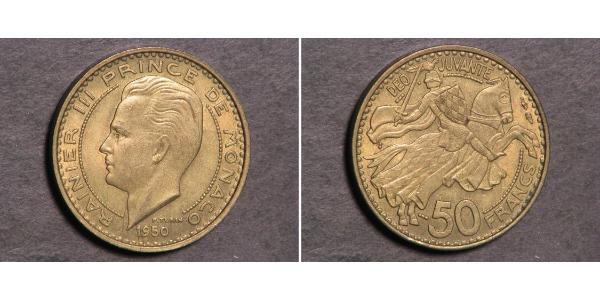 50 Franc Monaco Bronze/Aluminium 