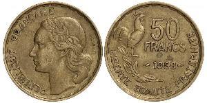 50 Franc Vierte Französische Republik (1946-1958) Bronze/Aluminium 