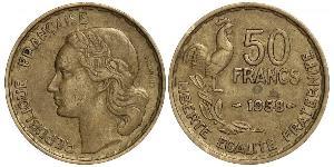 50 Franc Vierte Französische Republik (1946-1958) Bronze/Aluminium 