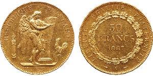 50 Franc Dritte Französische Republik (1870-1940)  Gold 