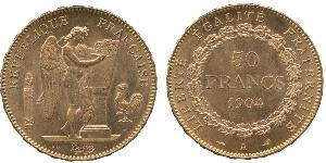 50 Franc Dritte Französische Republik (1870-1940)  Gold 