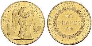 50 Franc Dritte Französische Republik (1870-1940)  Gold 