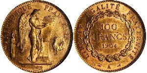 50 Franc French Third Republic (1870-1940)  Gold 