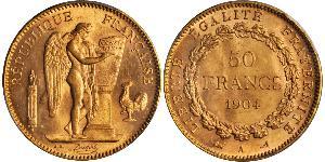 50 Franc French Third Republic (1870-1940)  Gold 