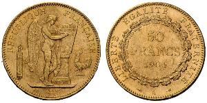 50 Franc French Third Republic (1870-1940)  Gold 