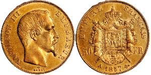 50 Franc Second French Empire (1852-1870) Gold Napoleon III (1808-1873)