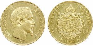 50 Franc Second French Empire (1852-1870) Gold Napoleon III (1808-1873)