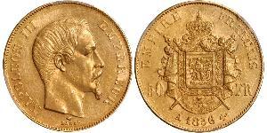 50 Franc Second French Empire (1852-1870) Gold Napoleon III (1808-1873)