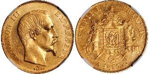 50 Franc Second French Empire (1852-1870) Gold Napoleon III (1808-1873)