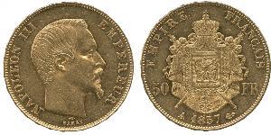 50 Franc Second French Empire (1852-1870) Gold Napoleon III (1808-1873)