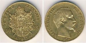 50 Franc Second French Empire (1852-1870) Gold Napoleon III (1808-1873)