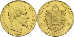 50 Franc Second French Empire (1852-1870) Gold Napoleon III (1808-1873)