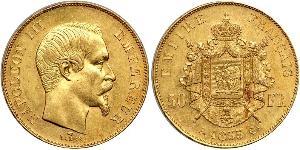 50 Franc Second French Empire (1852-1870) Gold Napoleon III (1808-1873)