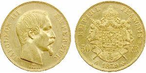 50 Franc Second French Empire (1852-1870) Gold Napoleon III (1808-1873)