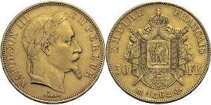 50 Franc Second French Empire (1852-1870) Gold Napoleon III (1808-1873)