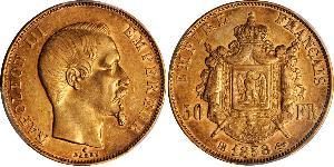 50 Franc Second French Empire (1852-1870) Gold Napoleon III (1808-1873)