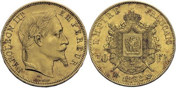 50 Franc Zweites Kaiserreich (1852-1870) Gold Napoleon III (1808-1873)