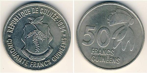 50 Franc Guinea Kupfer/Nickel 