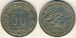 50 Franc Zentralafrikanische Republik Kupfer/Nickel 