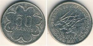 50 Franc Zentralafrikanische Republik Kupfer/Nickel 