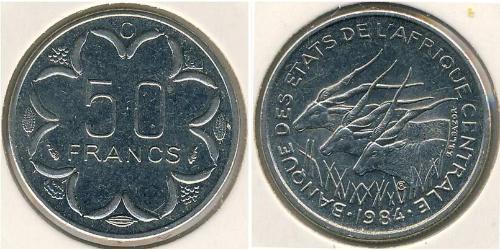 50 Franc Central African Republic Nickel 