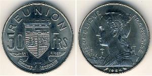 50 Franc Reunion Níquel 